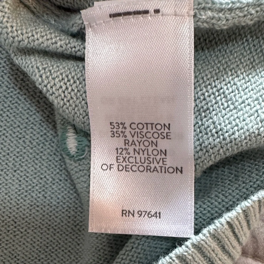 NWT J. Jill Polka Dot Sweater Robin’s Egg Blue size Large Tall - Picture 8 of 13